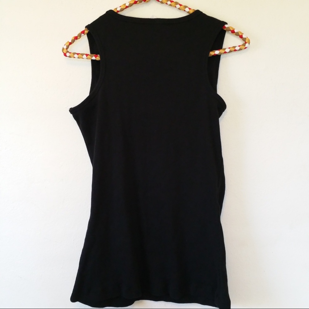 TEAM BRIDE Black Ribbed Tank Top - Picture 2 of 4